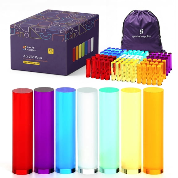 Special Supplies Set of 100 LED Light PEG Board Replacement Pieces