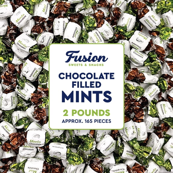 Arcor Chocolate Filled Mints Hard Candy 2 Pound Bag Individually Wrapped