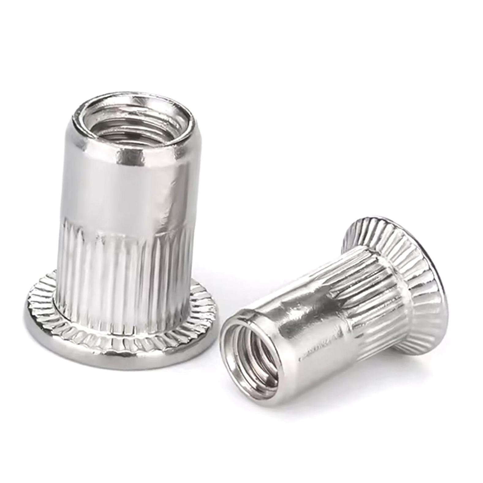 304 Stainless Steel Rivet Nuts 50 Pc M6 Thread 304 Stainless Steel Flat ...