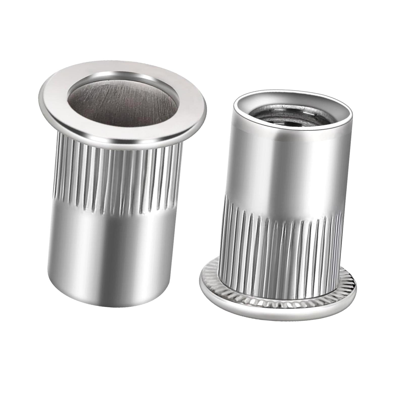 hgudesign M5 Flange Rivet Nuts, 304 Stainless Steel Rivnut, Knurled ...