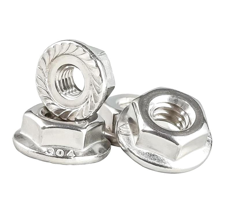 101) M8-1.25 Serrated Flange Lock Nut 10.9 Spin Wiz Nut 13mm Hex