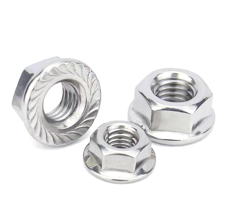 100-Pack 2-56 Stainless Steel Hex Nuts, 18-8 Bright Finish, 3/16" Width - Fastenere