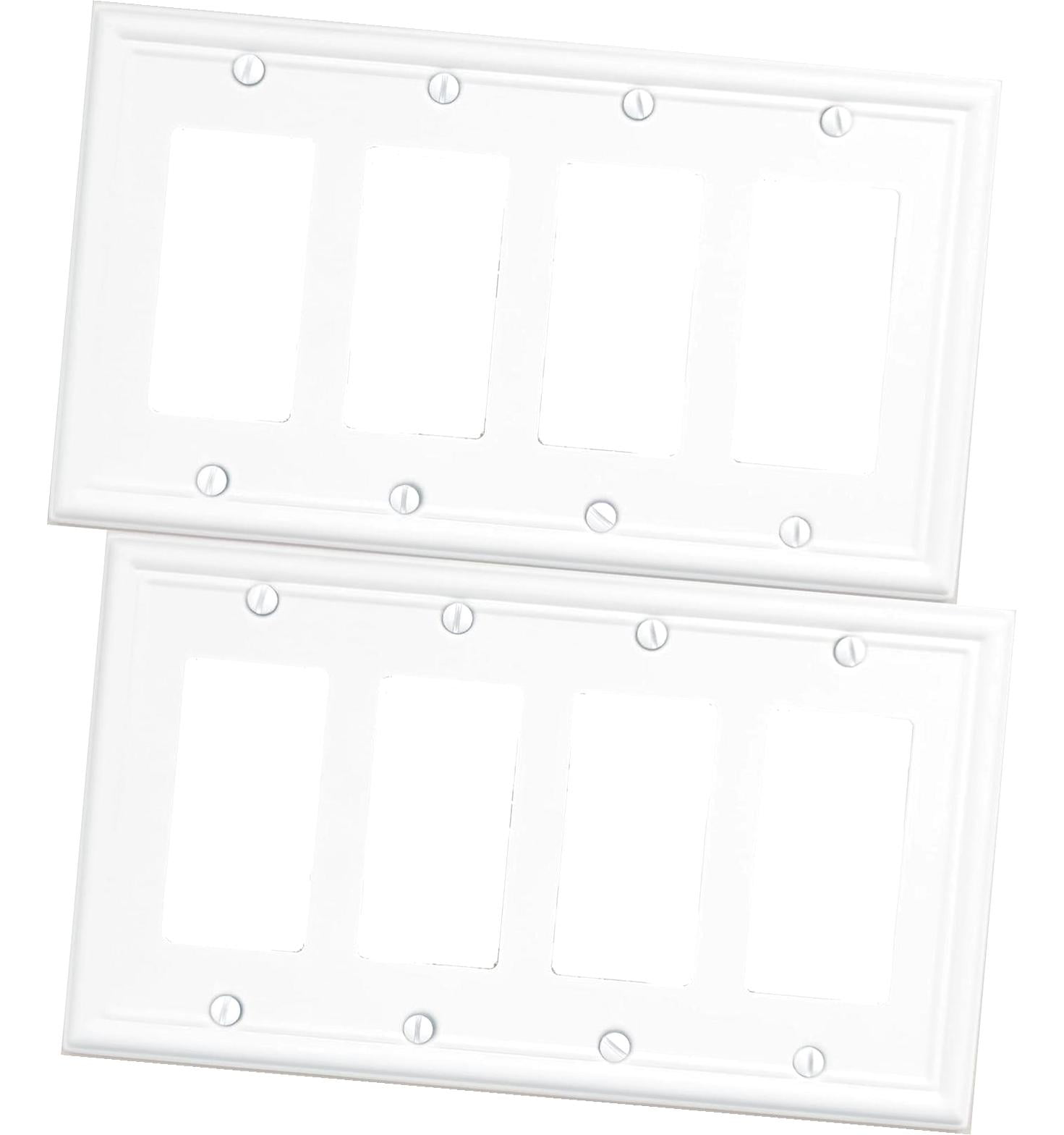 hgudesign Quadruple Decorator Light Switch Cover Luca Metal Wall Panel ...