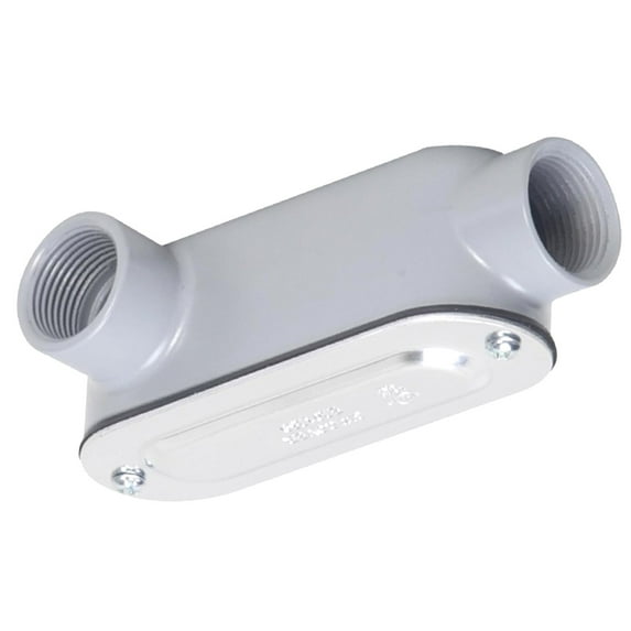 hgudesign RLL100 Threaded LL Type Conduit Body, Die Cast Aluminum, Stamped Steel Cover, 1-Inch, Gray, Single Unit (1 Pack)