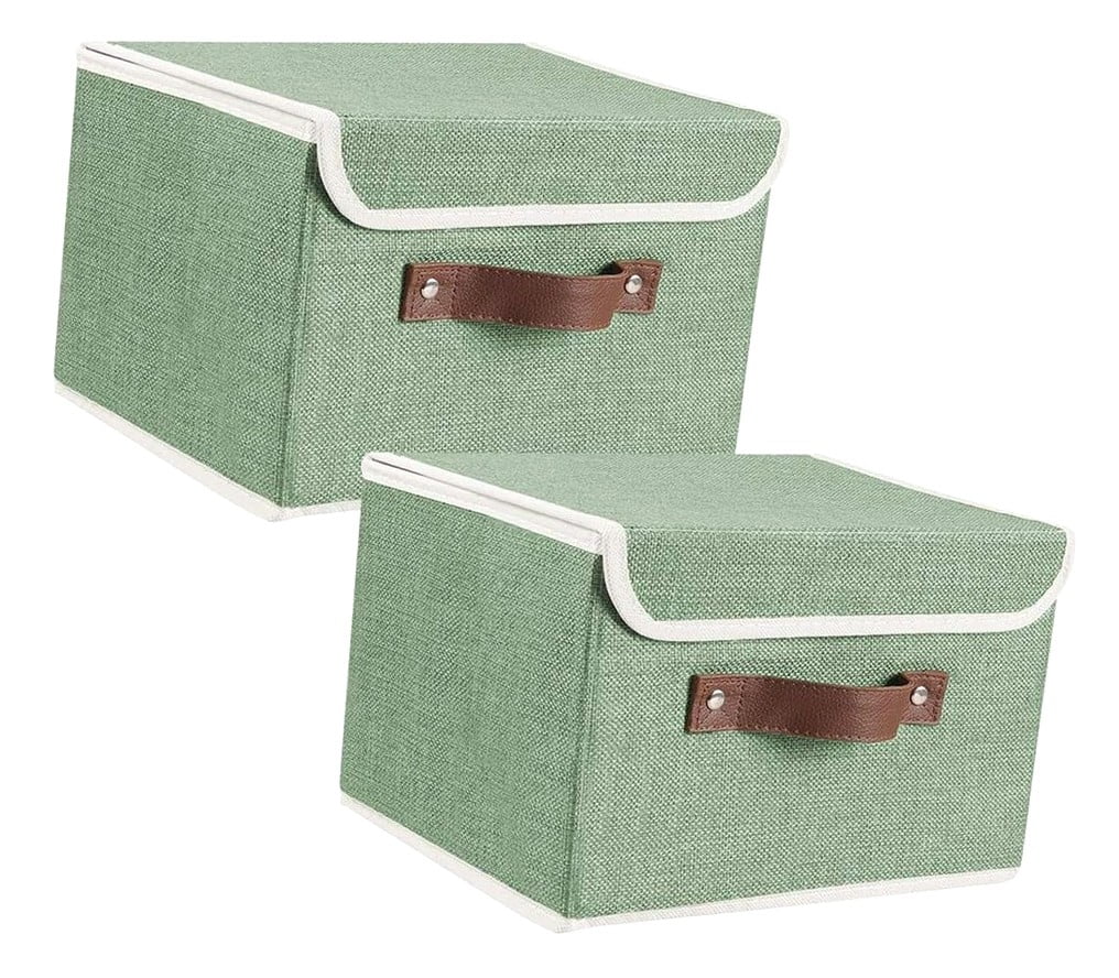 hgudesign Storage Bins Boxes with 2-Pack Storage Boxes Collapsible ...