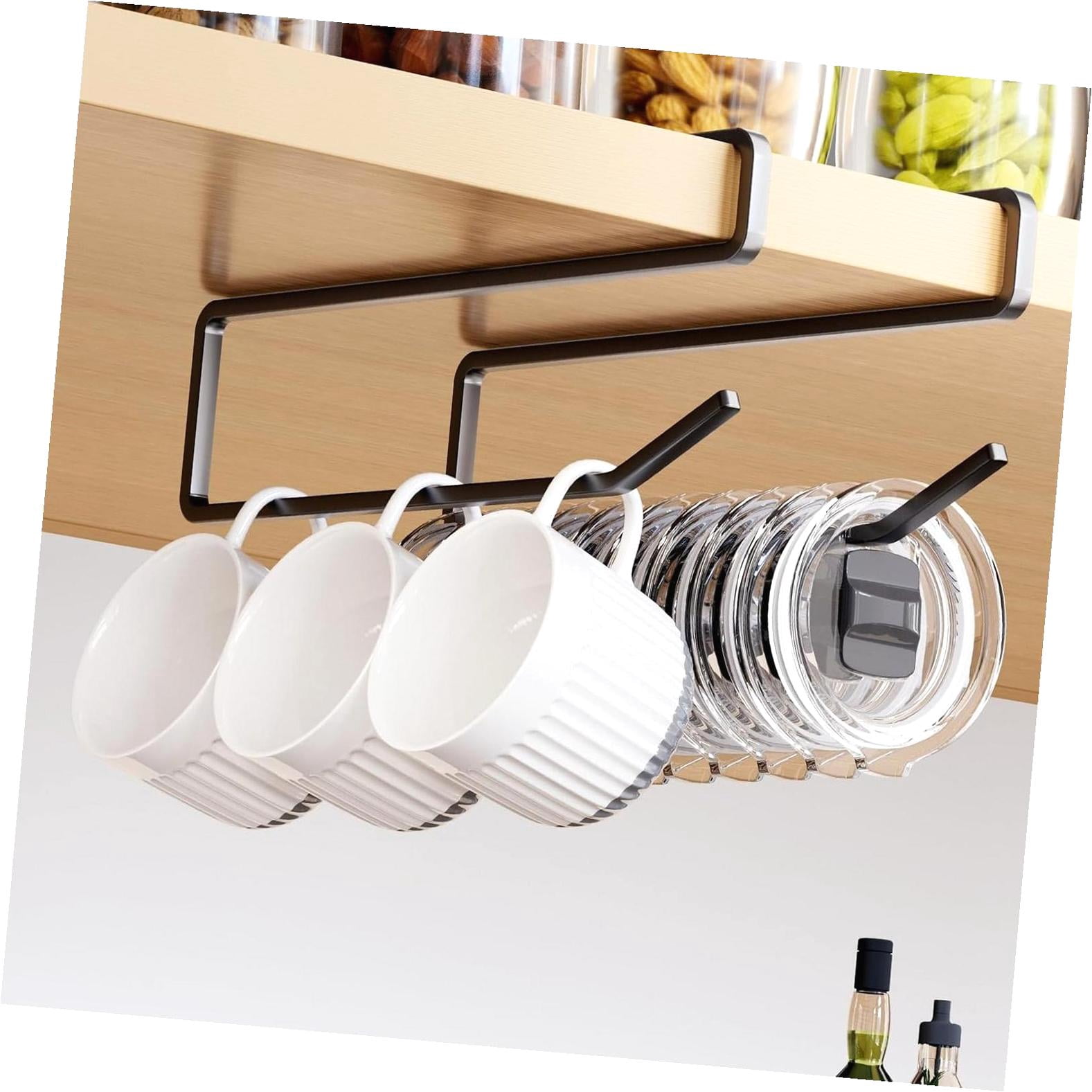 Cup Lid Rack hgudesign Tumbler Lid Organizer Inside Cabinet, 2PCS Coffee Mug Holder ...