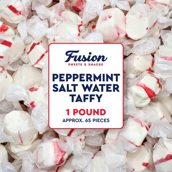 Peppermint Salt Water Taffy Individually Wrapped 1 Pound