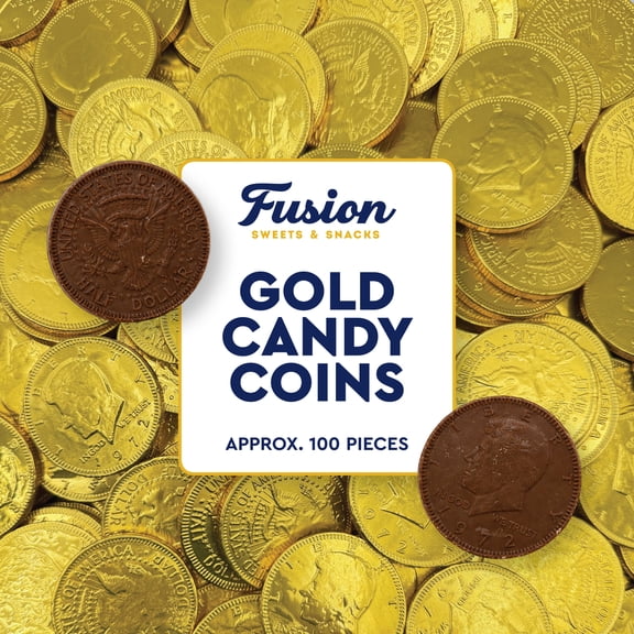 Gold Candy Coins, 100 Count Milk Chocolate Coins for Holidays, Parties, Birthdays & Celebrations