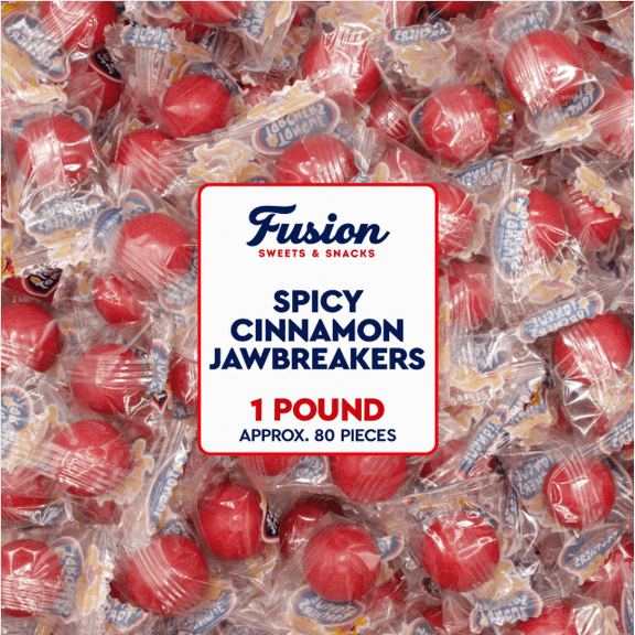 Cinnamon Spicy Jawbreakers 1-Pound Bag 80 Count Individually Wrapped Atomic Fireballs Fireball Candy, Atomic Fireball Hard Candy, Fire Balls, Old Fashioned Jaw Breaker Christmas Candy