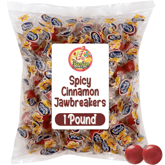 Cinnamon Spicy Jawbreakers 1-Pound Bag 80 Count Individually Wrapped Atomic Fireballs Fireball Candy, Atomic Fireball Hard Candy, Fire Balls, Old Fashioned Jaw Breaker Christmas Candy