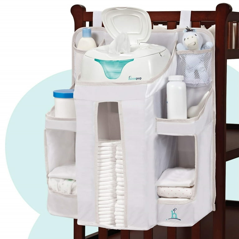 Hiccapop Nursery Organizer and Baby Diaper Caddy | Hanging Diaper Organization Storage for