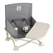 hiccapop OmniBoost Foldable Travel Booster Chair with Tray (Slate Gray), HPR-OBOOST-GY