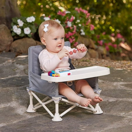 hiccapop Omniboost Travel Booster Seat with Tray for Baby, Folding Portable High Chair