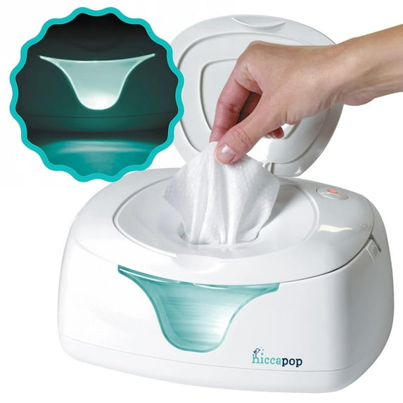 hiccapop Seals in Moisture Space and Saving Baby Wipe Warmer, White