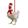 thumbnail image 1 of hicken Christmas Tree Ornament, Rooster Chicken Holiday Decorations 2022, Chicken Ornament Home Decor, Cute Chicken with Santa Hat and Christmas Light Ornament Gift, for Chicken Lovers, 1 of 4