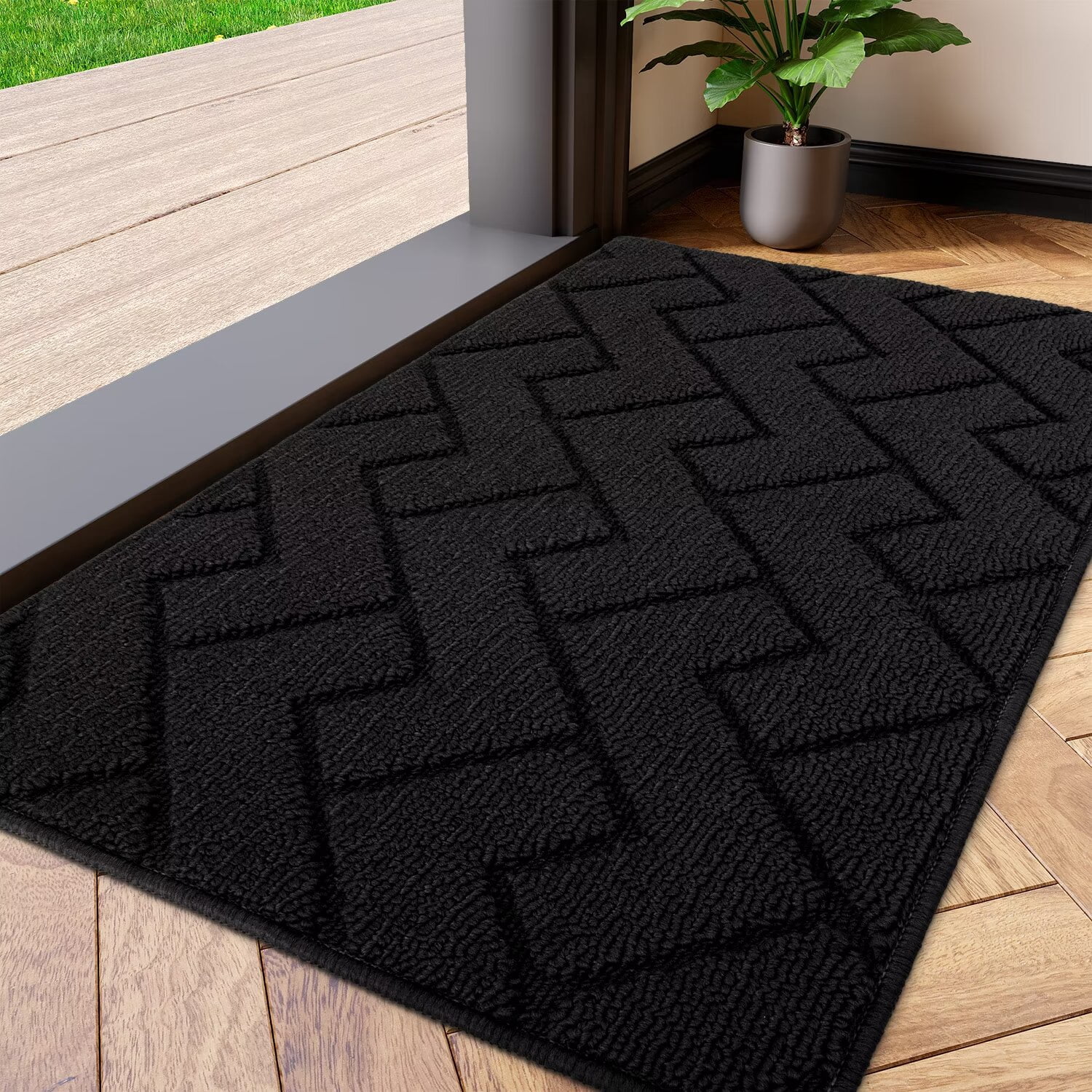 hicorfe Indoor Door Mat, 20"x31.5" Absorbent Dirt Resist Front Back