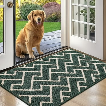 Hicorfe Indoor Doormat,21"x59" Boho Vintage Style Front Back Door Mat,Non Slip