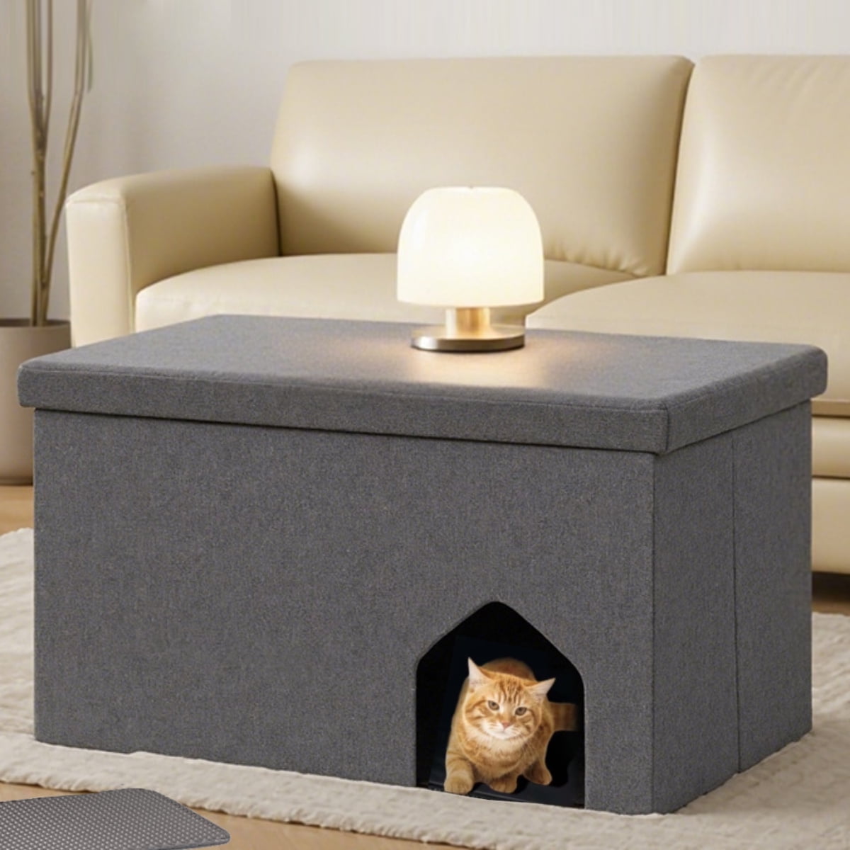 Cat Litter Box Enclosure Hidden Furniture, DOMIPET Bhutan Ubuy - Main Image