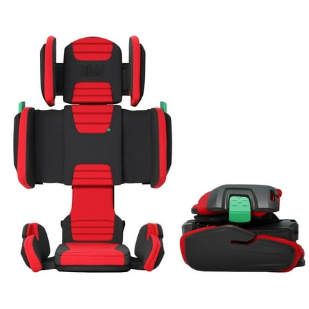 hifold Fit-And-Fold High Back High-back Booster Car Seat, Solid Print Red