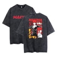 thumbnail image 1 of higashiyama kobeni Anime short sleeve Reze T-shirt short sleeve round neck washed vintage top loose Harajuku style short sleeve for men and women, 1 of 7
