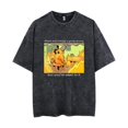thumbnail image 1 of higashiyama kobeni Anime short sleeve Reze T-shirt short sleeve round neck washed vintage top loose Harajuku style short sleeve for men and women, 1 of 5