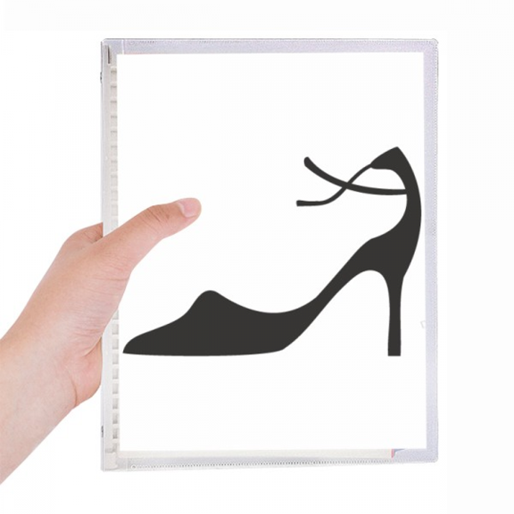 high heels simple graphics black outline notebook loose diary refillable journal statiry