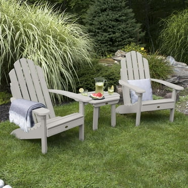 highwood 2 Classic Westport Adirondack Chairs and Side Table Harbor Gray