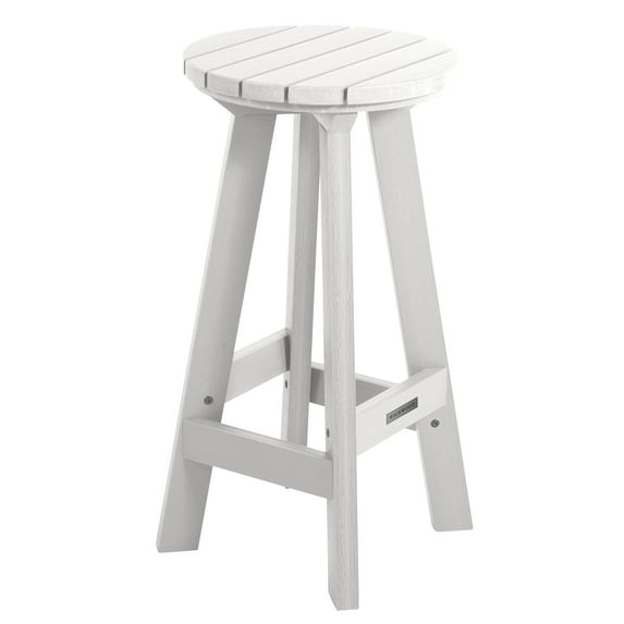 highwood Birch Round Bar Height Stool - N/A White