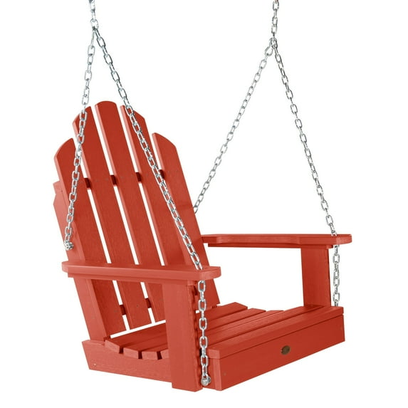 highwood Classic Westport Single Seat Outdoor Swing Rustic Red