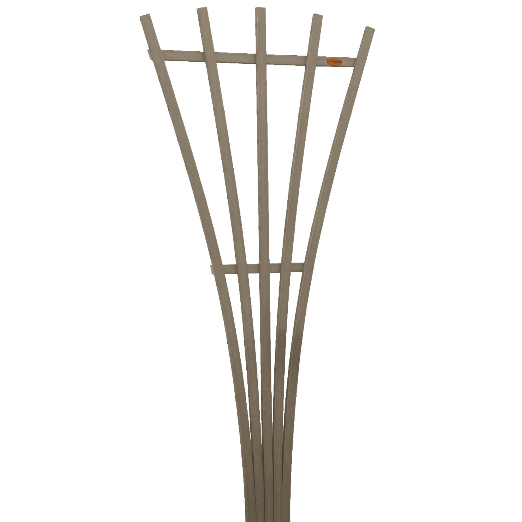 Woodland Brown 6ft Traditional Fan Trellis with Marine-Grade Synthetic Wood