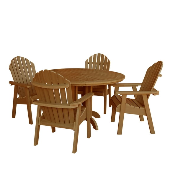 highwood Eco-Friendly Recycled Plastic Hamilton 5pc Round Dining Set