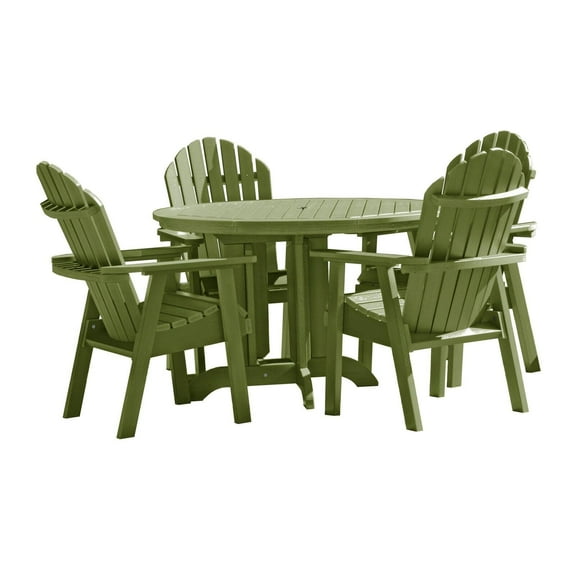 highwood Eco-Friendly Recycled Plastic Hamilton 5pc Round Dining Set