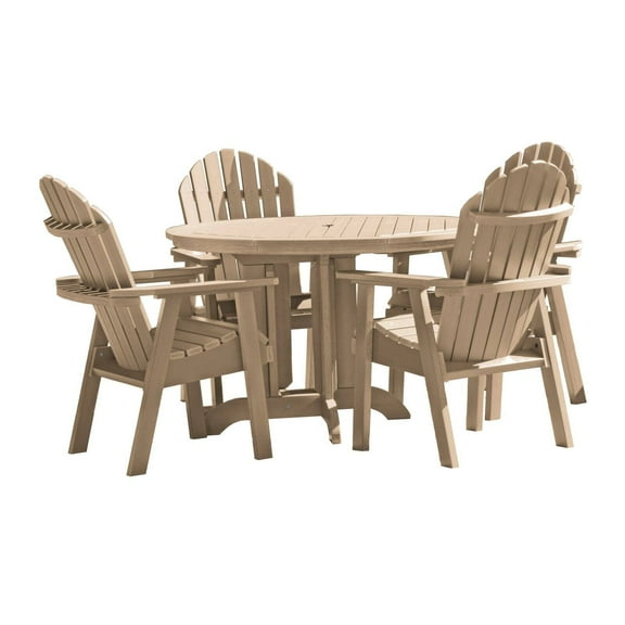 highwood Eco-Friendly Recycled Plastic Hamilton 5pc Round Dining Set
