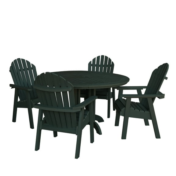 highwood Eco-Friendly Recycled Plastic Hamilton 5pc Round Dining Set