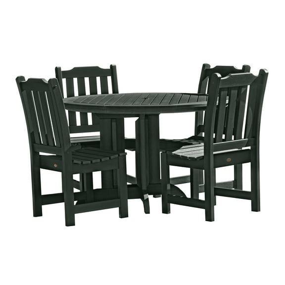 highwood Eco-Friendly Recycled Plastic Lehigh 5pc Round Dining Set