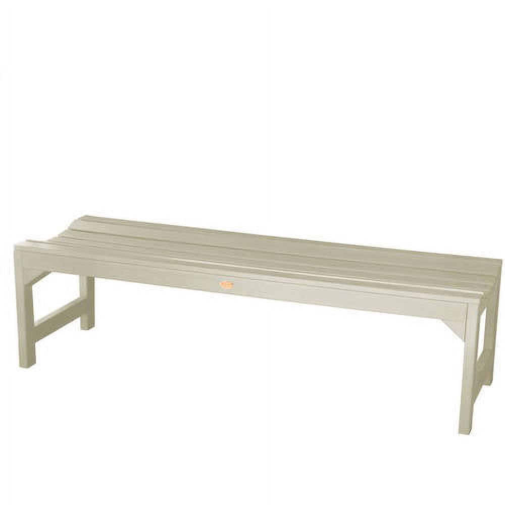 Lehigh 5ft Whitewash Eco-Friendly Backless Bench