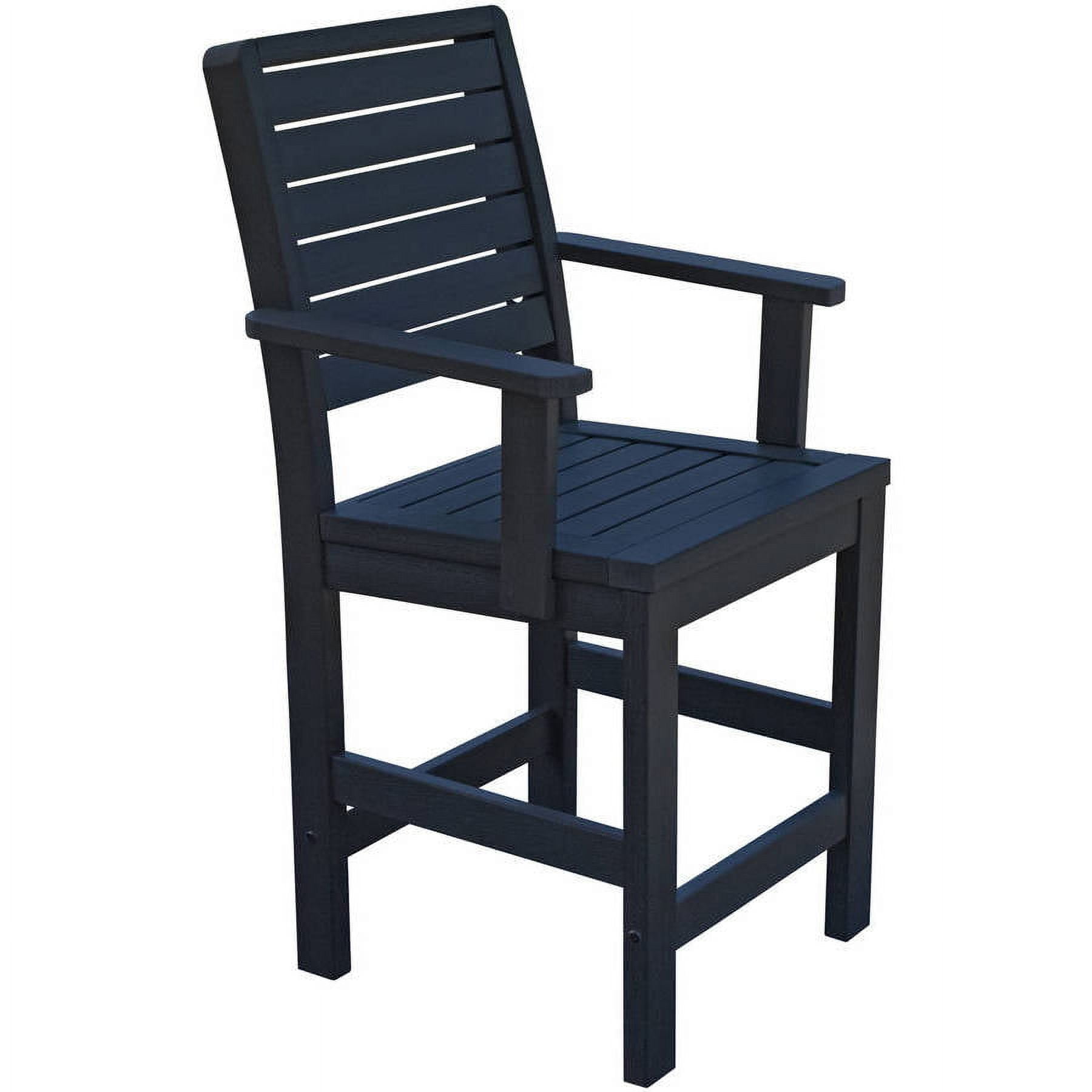 Highwood Weatherly Contemporary Black Counter-Height Dining Chair