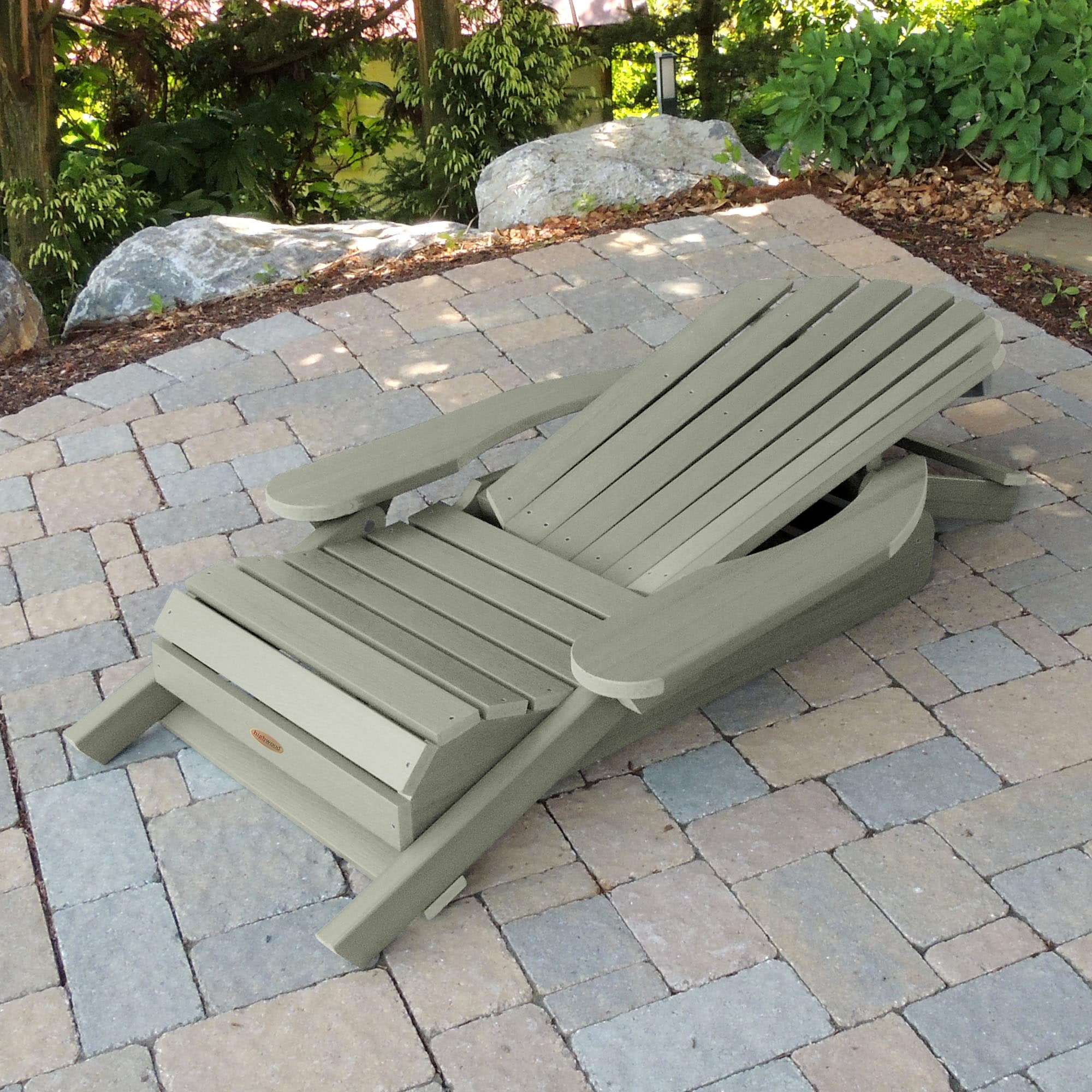 Oversized Eucalyptus Folding Reclining Adirondack Chair