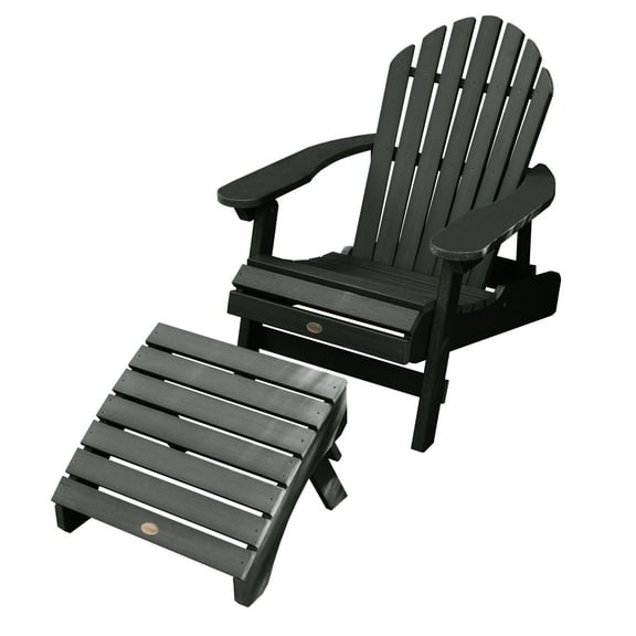 highwood Hamilton Folding & Reclining Adirondack Chair/Ottoman Set
