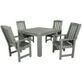 thumbnail image 1 of highwood Lehigh 5-Piece Outdoor Dining Set - 42" x 42" Table, Dining-height Coastal Teak, 1 of 5