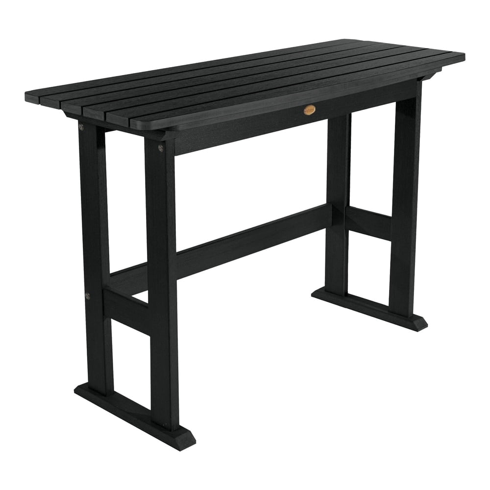 Lehigh Black Recycled Plastic Counter Height Balcony Table