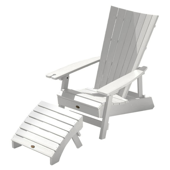 highwood® Manhattan Beach Adirondack Chair- Wine Holder/Ottoman Set