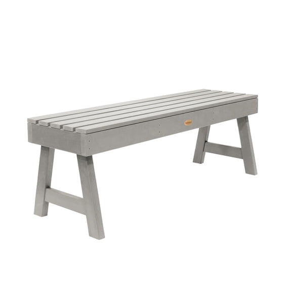 Highwood Weatherly 4ft Picnic Bench Harbor Gray Outdoor Weatherproof Patio