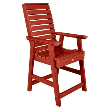 highwood  Weatherly Eco-friendly Outdoor Counter-Height Armchair Rustic Red