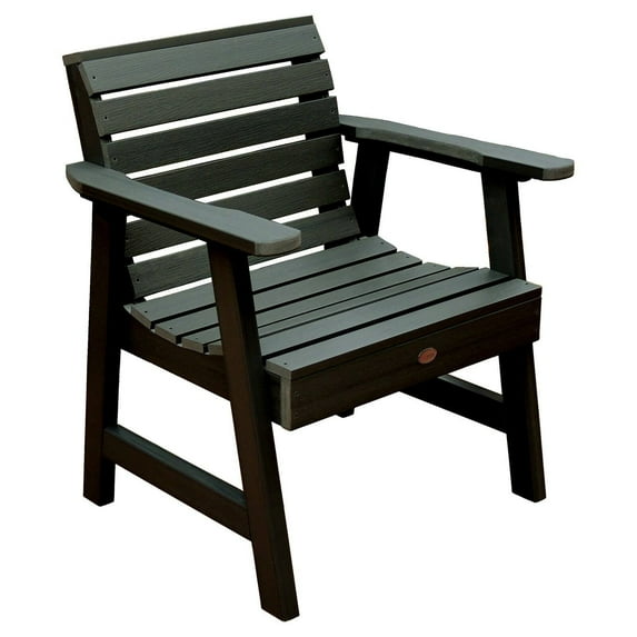Highwood USA, LLC. AD-CHGW1-CHE Weatherly Garden chair - Eco-friendly synthetic wood in charleston green