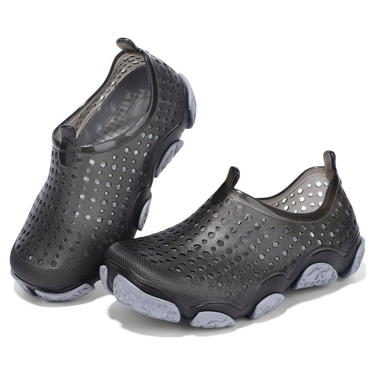 hiitave Kids Water Shoes Boys Sandals Slip on Clogs for Garden Beach Swim Pool Aqua Summer Balck Gray 4 5 M US Big Kid Walmart
