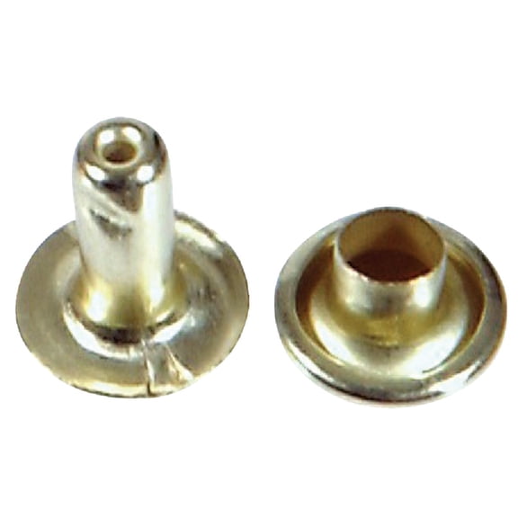 hillman fasteners 8004 12 Sets, Large, Brass Plated, Speedy Rivets