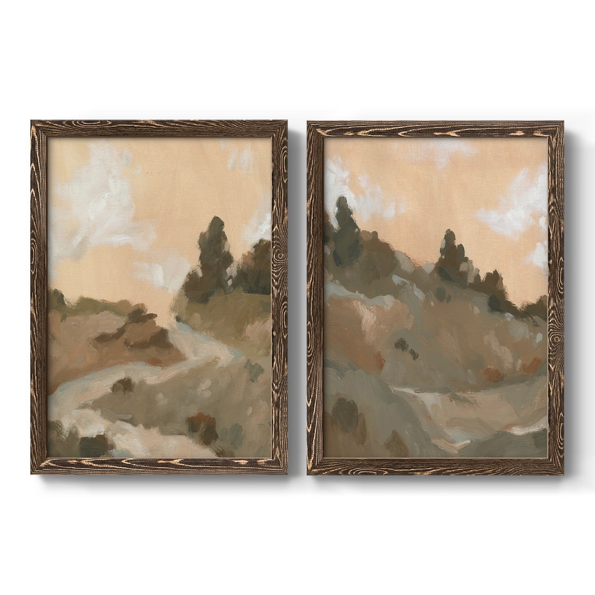 Hillside Walking Path I - Premium Framed Canvas 2 Piece Set - Ready to Hang