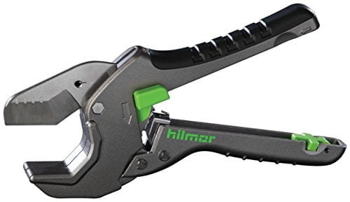 Ergonomic Grey Aluminum Ratcheting Plastic Tube Cutter, 9-inch