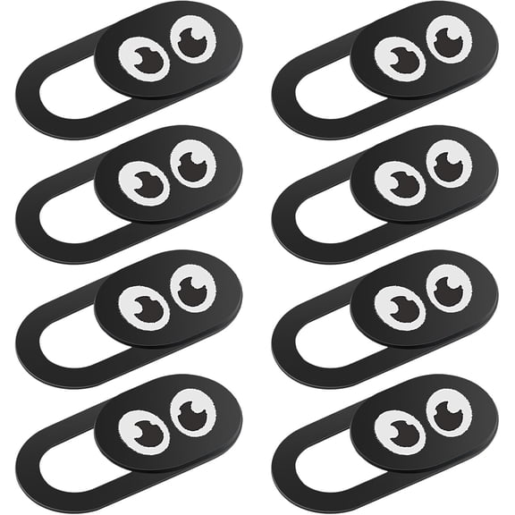 hin Webcam Cover Slide, 8PCS Phone Camera Cover Laptop Camera Blocker Slider Strong Adhesive Protect Privacy Security Compatible with Tablet Desktop PC Smartphones(Eye)